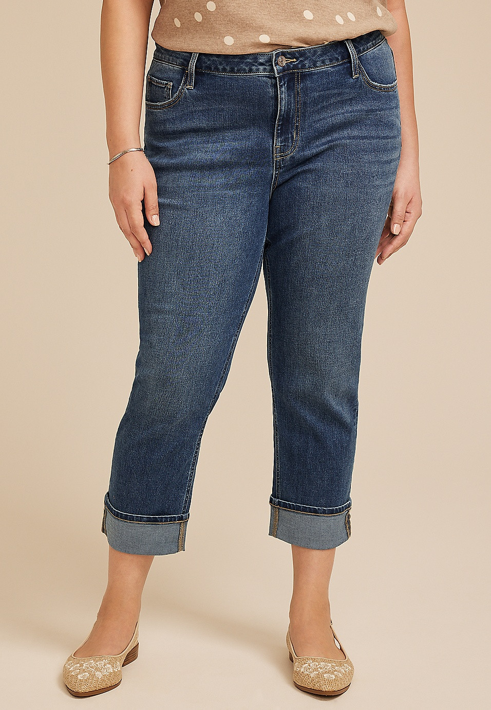 Plus Size Mid Rise Cropped Jean | Maurices
