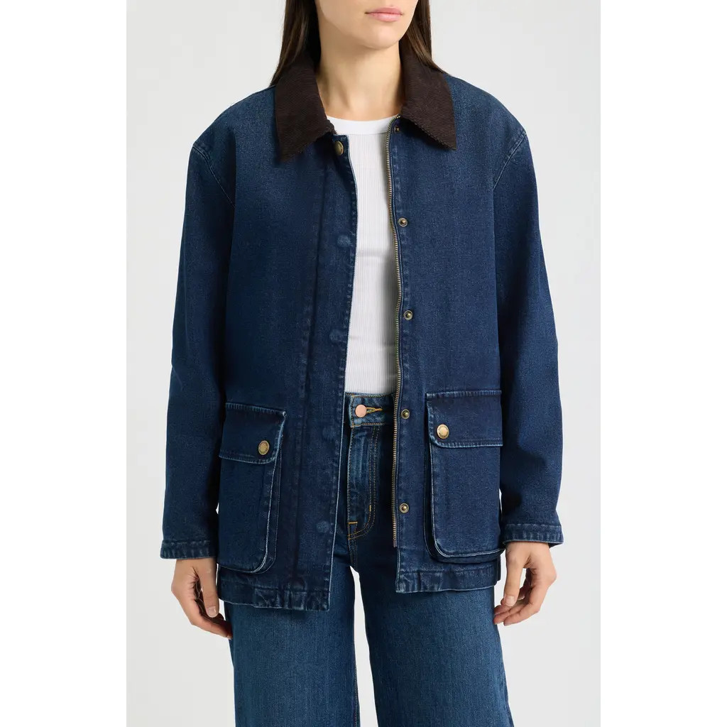 Pendleton Cascades Denim Barn Coat in Dark Wash at Nordstrom, Size X-Large | Nordstrom