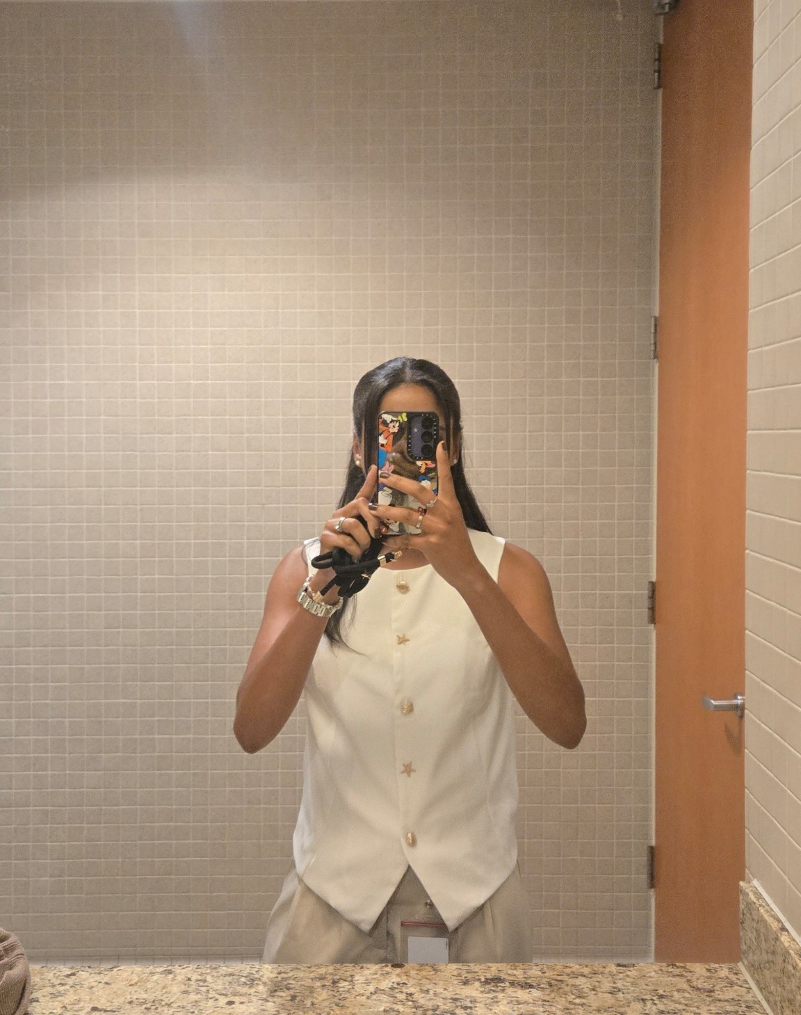 OOTD featuring a sleeveless button down with coastal buttons and khaki slacks from SHEIN! Get the look for under $40.

#LTKdayinmylife #LTKFindsUnder50 #LTKWorkwear