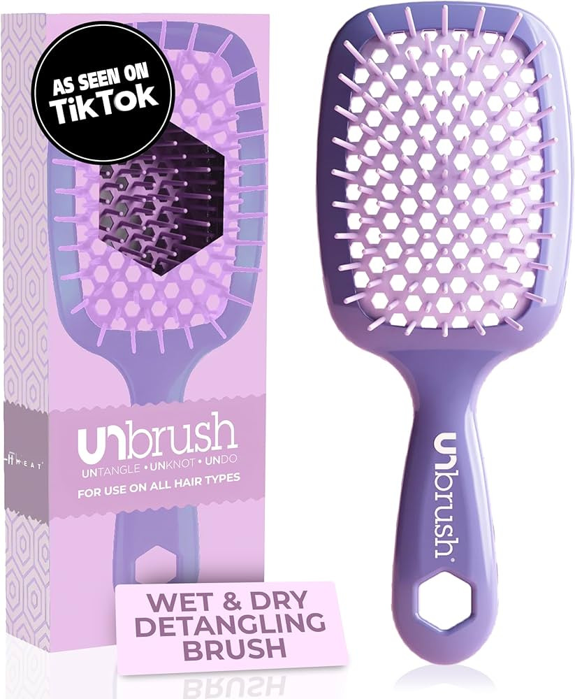 FHI Heat UNbrush Detangling Brush for Pain-Free Brushing on All Wet or Dry Hair Types — Durable... | Amazon (US)