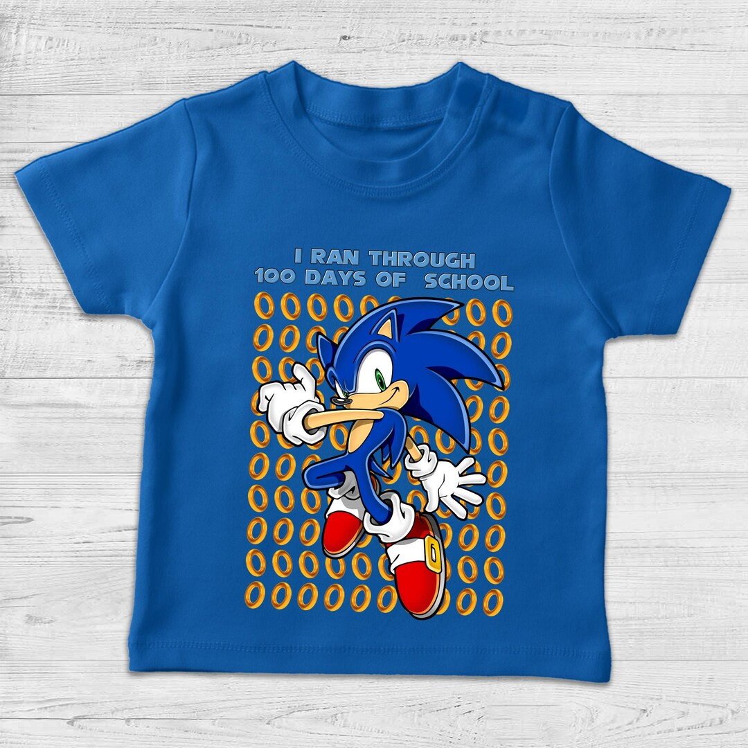 Sonic the Hedgehog Through 100 Days of School Shirt, Sonic 100 Days of School, Sonic Hedgehog 100... | Etsy (US)