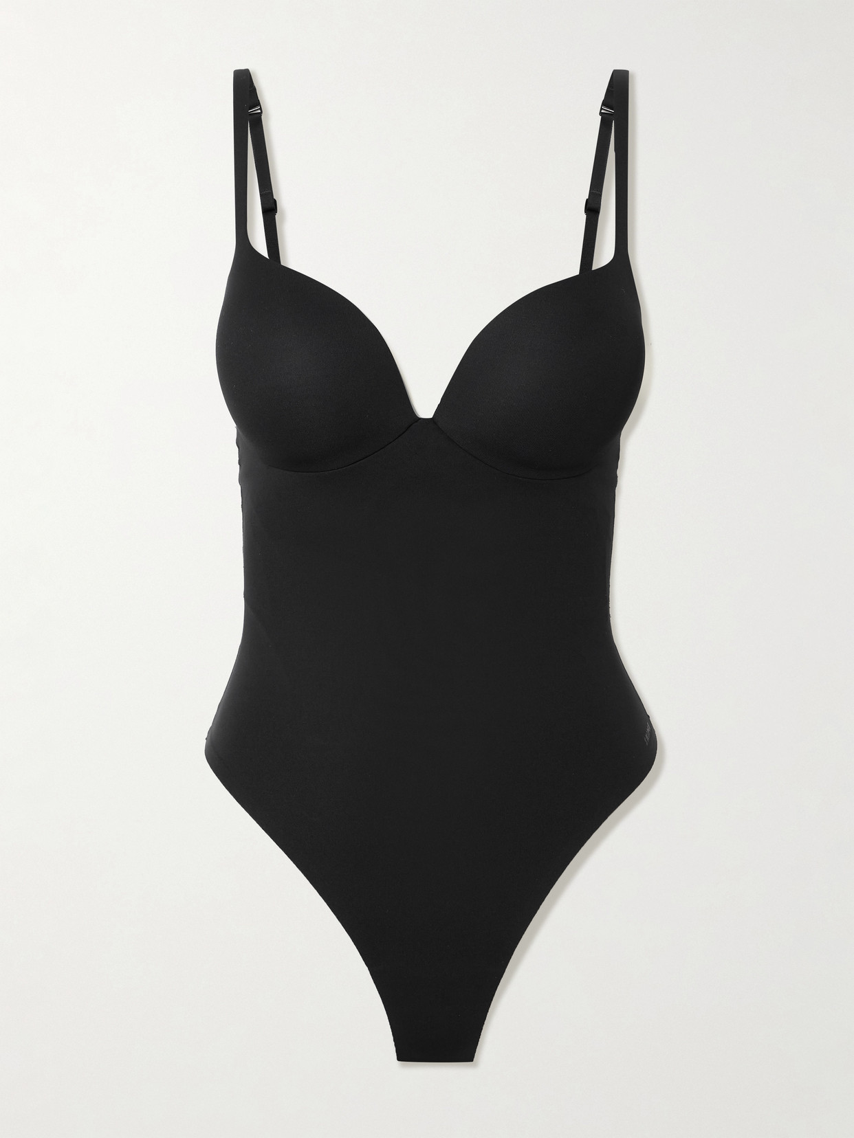 SKIMS - Skims Ultimate Body Push-up Thong Bodysuit - Onyx | NET-A-PORTER (US)