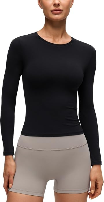 CRZ YOGA Softembrace Crewneck Long Sleeve Top | Amazon (US)
