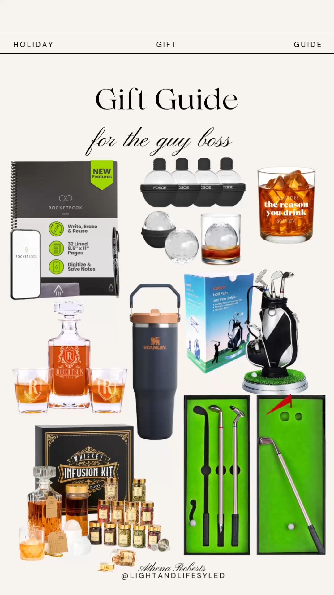 Gift guide for the guy boss!🎁

Whiskey, Stanley, golf, gifts for him, Christmas gift

#LTKCyberWeek #LTKMens #LTKGiftGuide