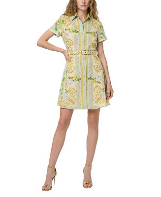 Women's Belted Floral Shirt Dress | Macy's