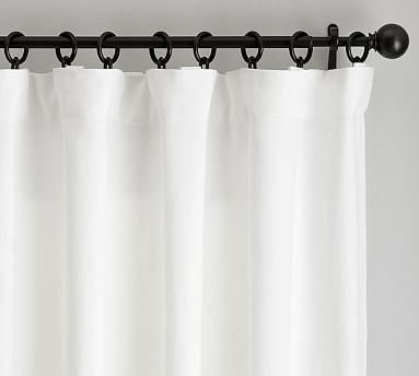 Classic Belgian Flax Linen Rod Pocket Curtain - Dark Flax | Pottery Barn (US)