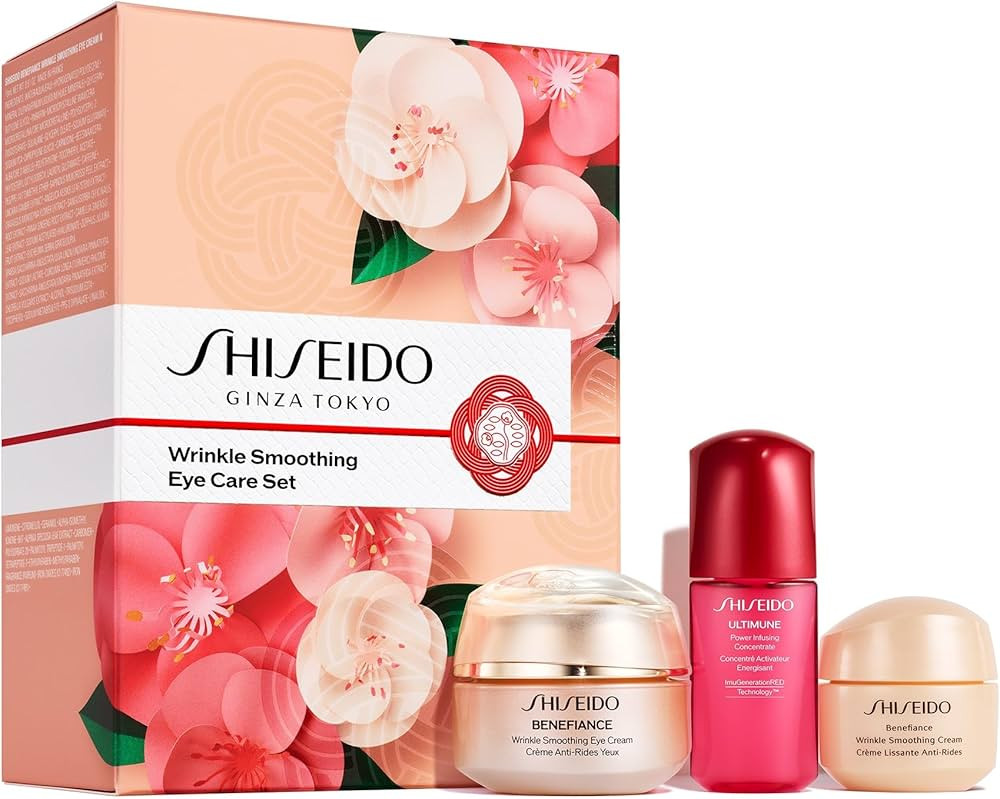 Shiseido Wrinkle Smoothing Eye Care Set - Includes Benefiance Wrinkle Smoothing Eye Cream (15mL),... | Amazon (US)