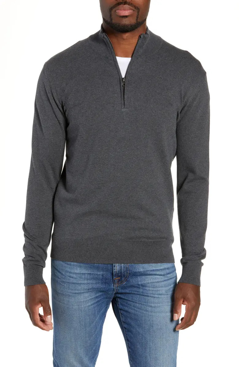 French Connection Stretch Cotton Quarter Zip Sweater | Nordstrom | Nordstrom
