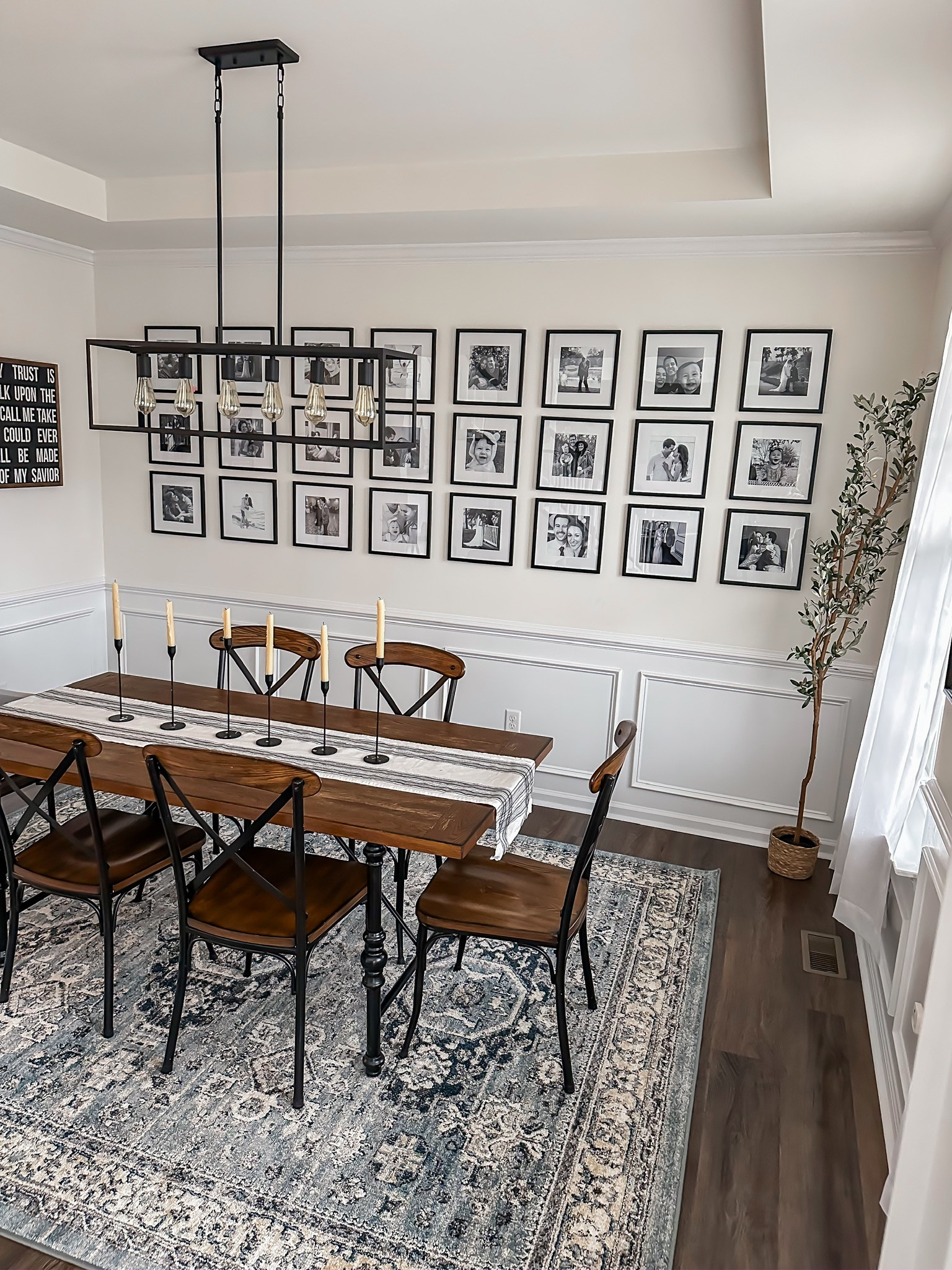 New rug for the dining room! 

Farmhouse table // gallery wall // blue patterned rug // dining room decor // Walmart home decor 

#LTKfamily #LTKhome