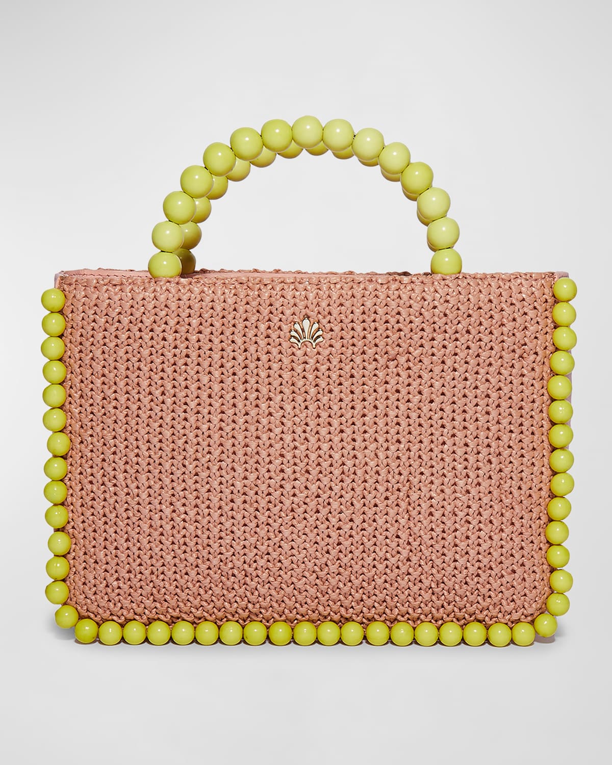 Maya Mini Beaded Raffia Tote Bag | Neiman Marcus