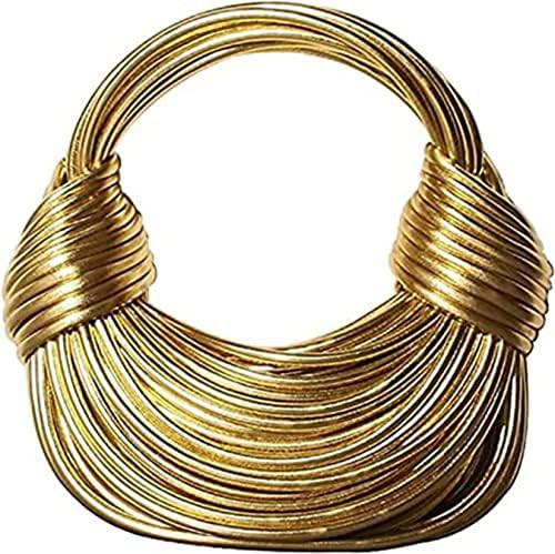 Hand-Woven Bread Women's Clutch Top Handle Satchel Shoulder Crossbody Creative Noodles Purses Und... | Amazon (US)