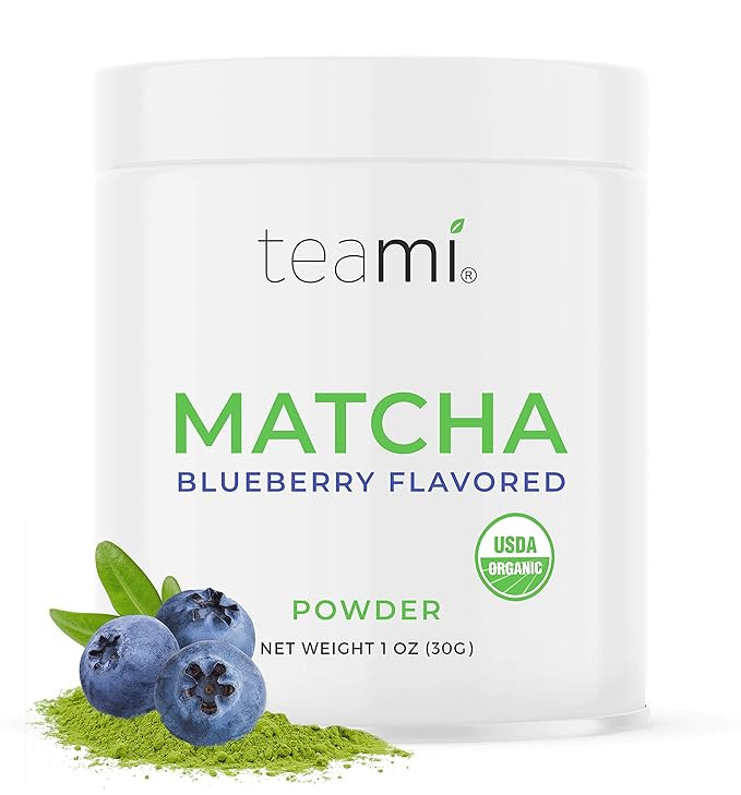 Teami Matcha Green Tea Powder - with Real Blueberry - Ceremonial Grade USDA Organic - Best for La... | Amazon (US)