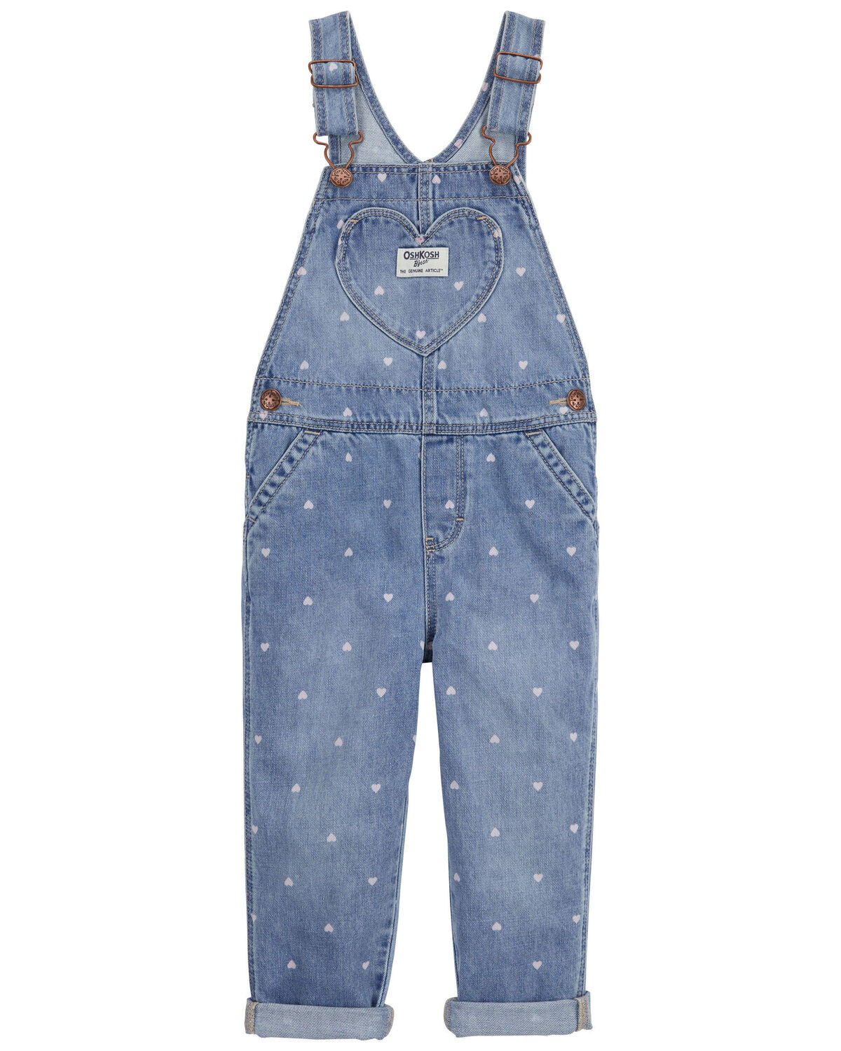 Toddler Heart Print Denim Overalls - OshKosh | Carter's | Carter's Inc