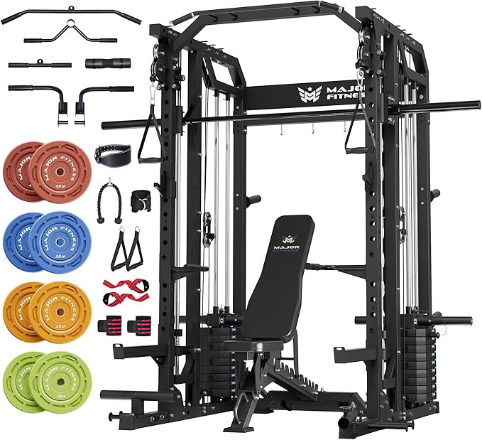 Major Fitness Drone2 Advanced Training Smith Machines– All-in-One Home Gym Squat Rack with Alum... | Amazon (US)