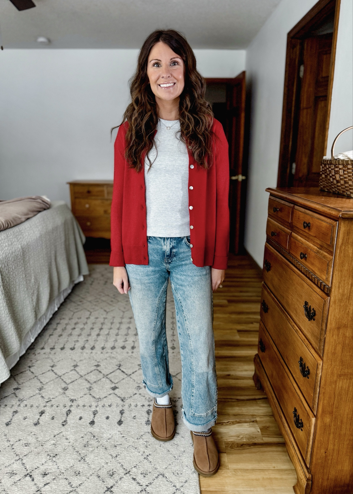 use INFG-25MARISSA10  for 10% off your first order from Quince (new customers only!)

size 24 in the short inseam in these jeans (short is sold out but regular is stocked) and size xs in my red cashmere cardigan (also linked more affordable options). My ugg tasmans are size 6 and I also linked some more affordable pairs. 
 
#quincedenim #quincetryon #cashmeresweater #cottonsweater #cashmerecardigan #cottoncardigan #quincesweater 


#LTKHoliday #LTKSeasonal #LTKPetite
