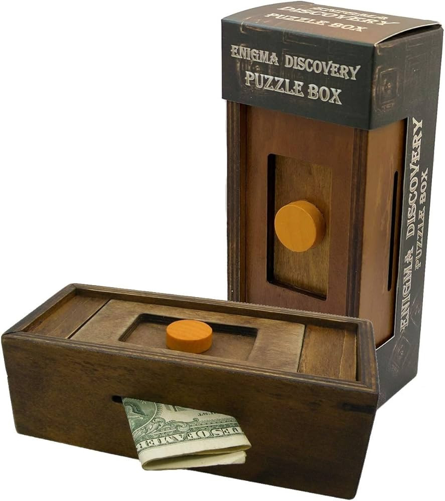 Puzzle Box Enigma Secret Discovery - Money and Gift Card Holder in a Wooden Magic Trick Lock with... | Amazon (US)