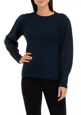 Biltmore Women's Ribbed Sweater, Blue, Medium | Belk