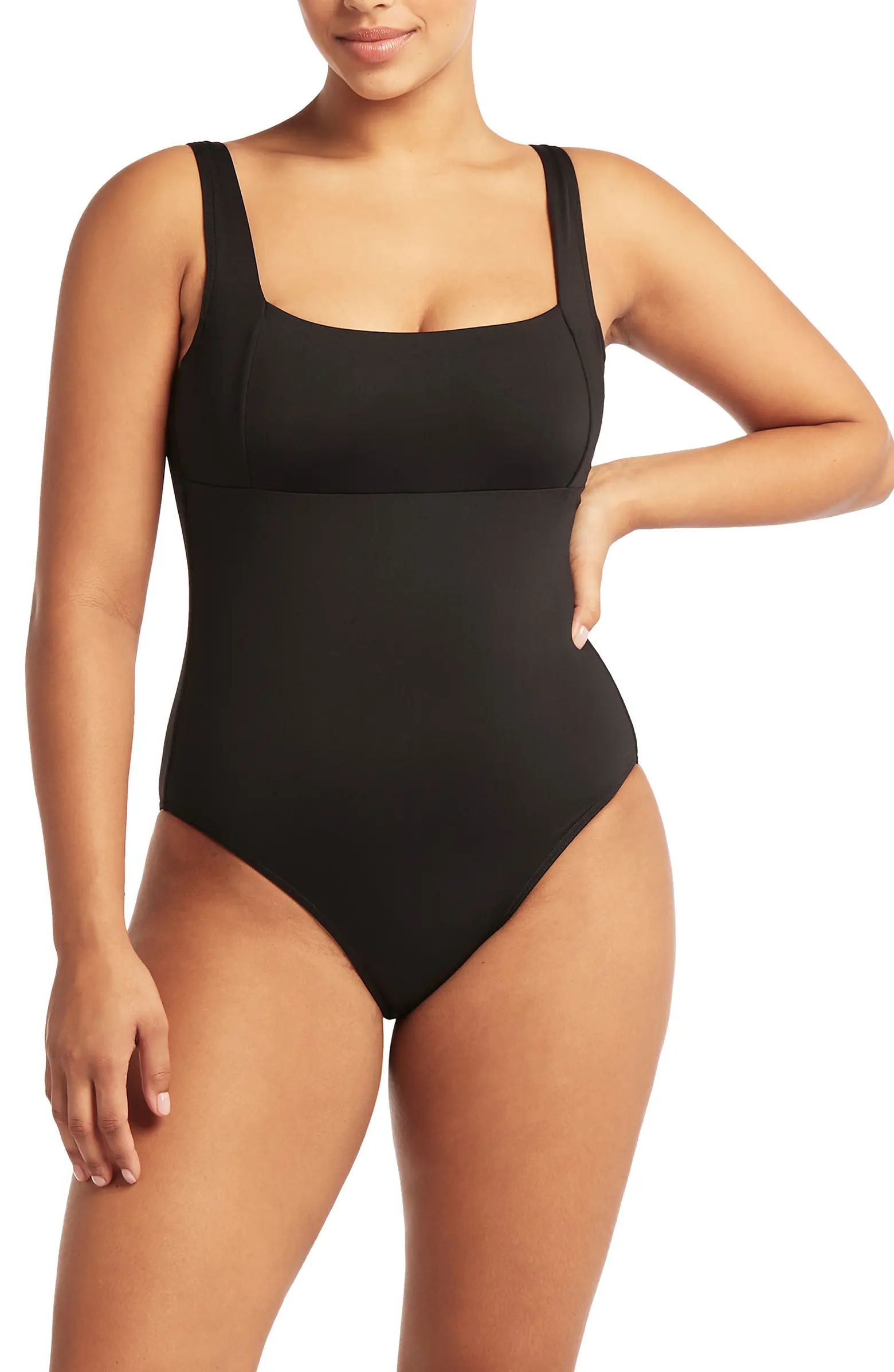 Square Neck One-Piece Swimsuit | Nordstrom