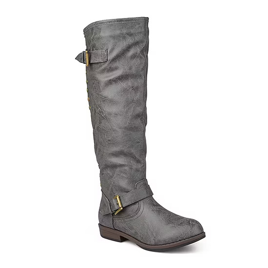 Journee Collection Womens Spokane Studded Riding Boots | JCPenney