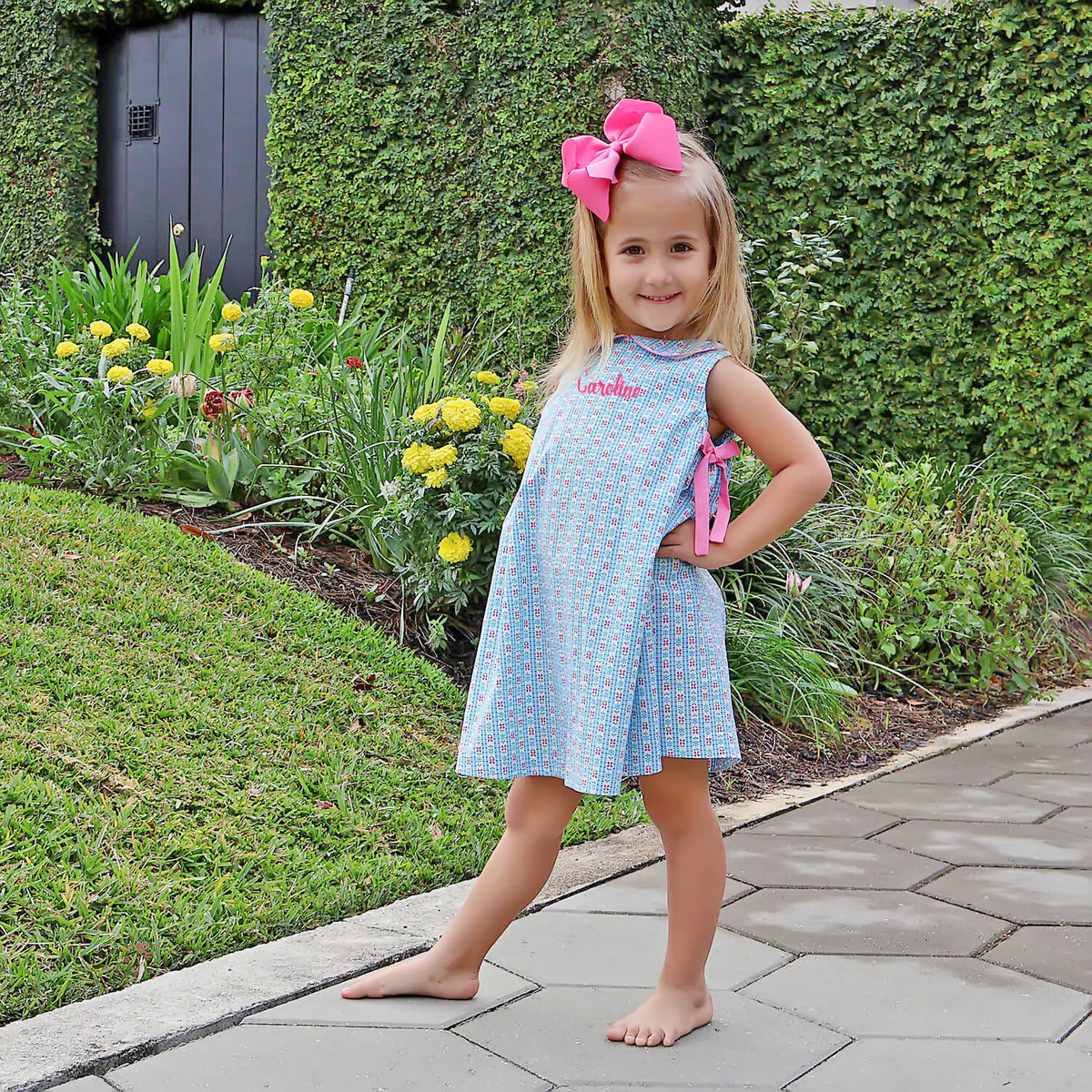 Floral Pink and Turquoise Grace Dress | Classic Whimsy
