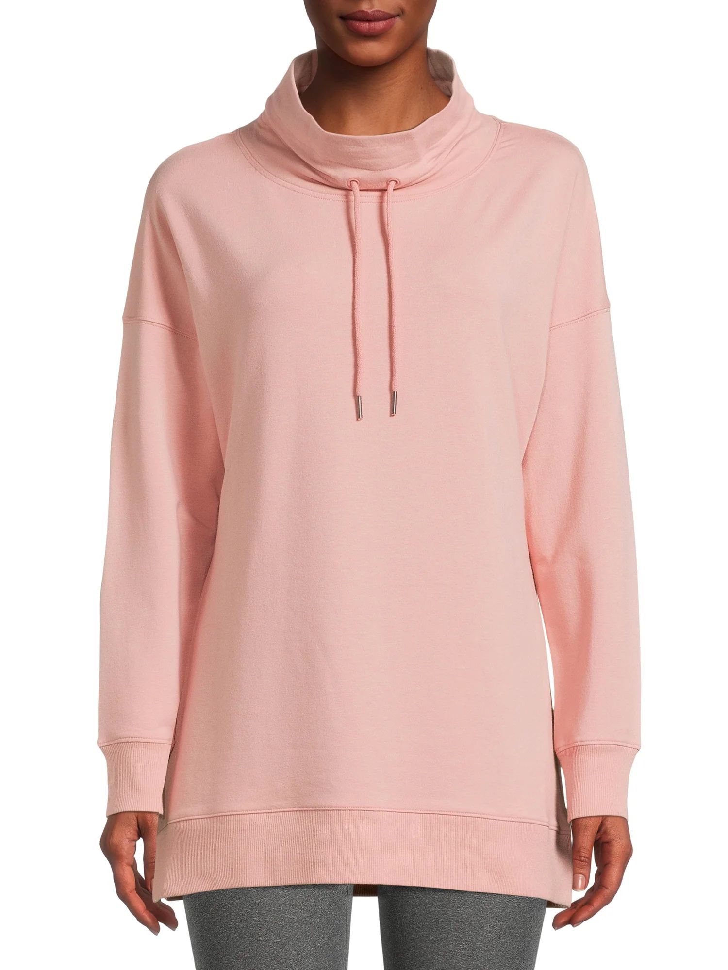 Time and Tru Women's Cowl Neck Tunic Sweatshirt | Walmart (US)