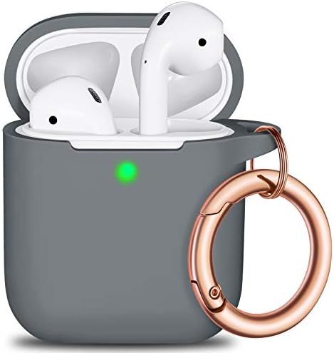 AirPods Case Cover with Rosegold Keychain, Full Protective Silicone AirPods Accessories Skin Cove... | Amazon (US)