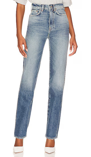 Sara Super High Rise Slim Straight in Market Street | Revolve Clothing (Global)