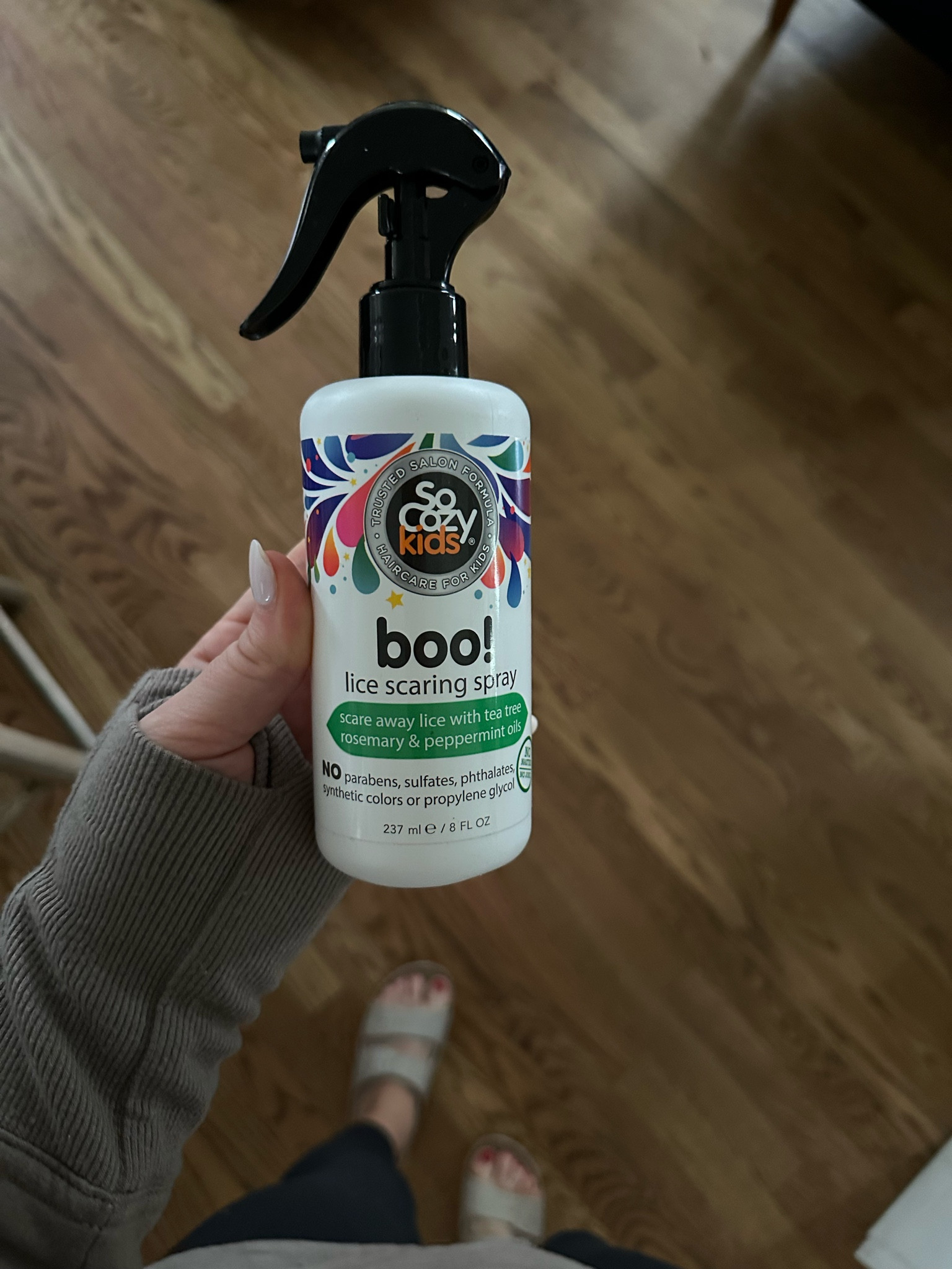 one of the kids recently had a scare of lice in the classroom 🫠 so we have a new rule in our house: everyone gets a spritz of this on the way out the door

#LTKkids #LTKhome #LTKfamily