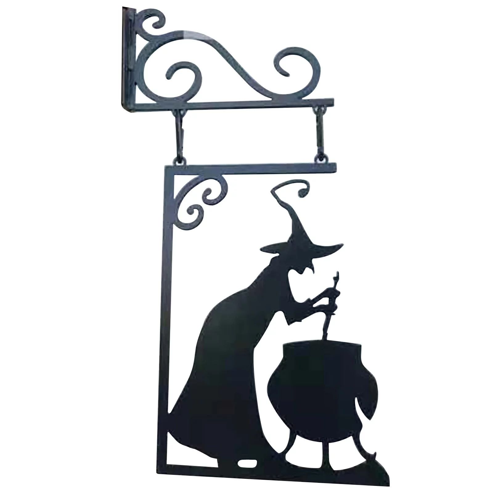 Halloween Witch Decorating Leaking Boiler Wall Silhouette | Walmart (US)