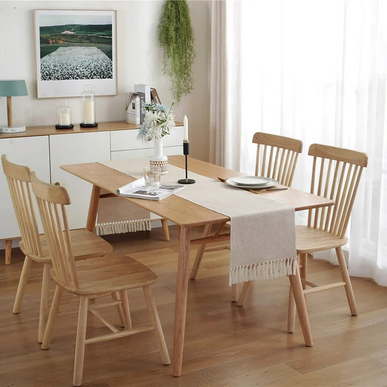 Farmhouse Braided Runner, Beige Woven Table Runner | Walmart (US)