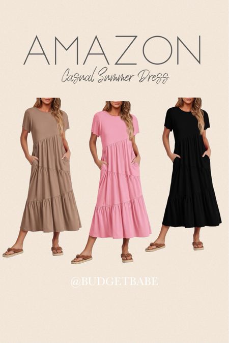 Amazon casual summer dress under $30, use code 50UX3YVK for 50% off valid until 06/05/2024 11:59PM PDT or while supplies last. #amazondeal 

#LTKFindsUnder50 #LTKSaleAlert
