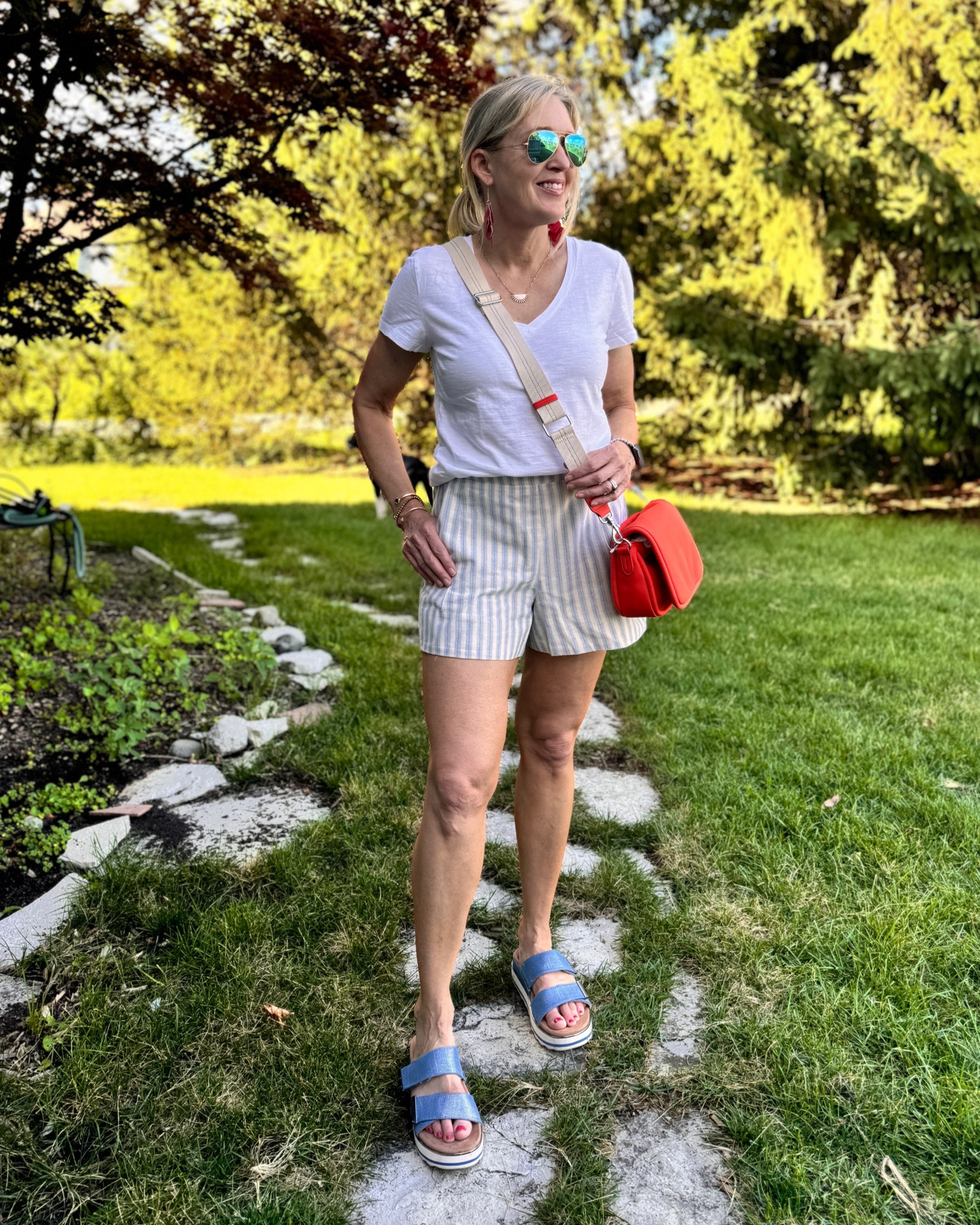 July 4th outfit idea.
#4thofjulyoutfit #summeroutfit #shorts #sandals

#LTKOver40 #LTKFindsUnder50 #LTKSeasonal