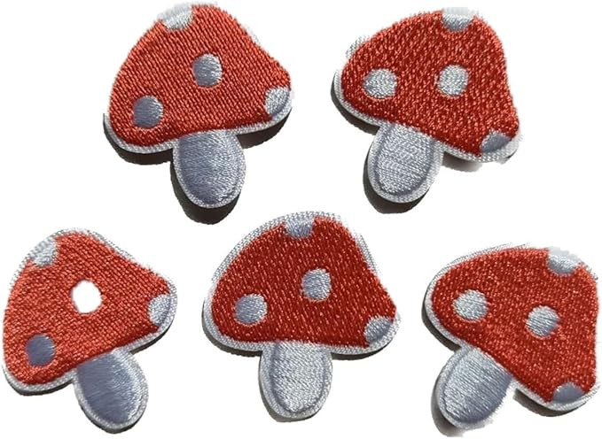 Mushroom Patches,Set of 5,Embroidered Patch,Suitable for All Age Group,Iron On/Sew On,Versatile f... | Amazon (US)