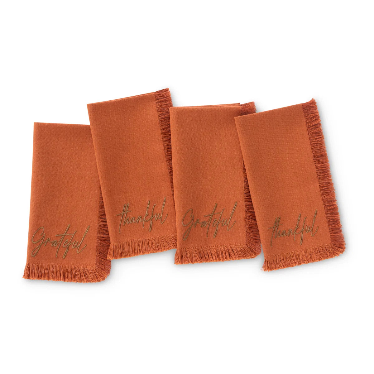 Fringed Harvest Sentiment Napkins (Set of 4) | Wayfair North America