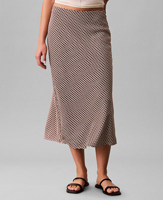 Women's Printed Midi Slip Skirt | Macy's