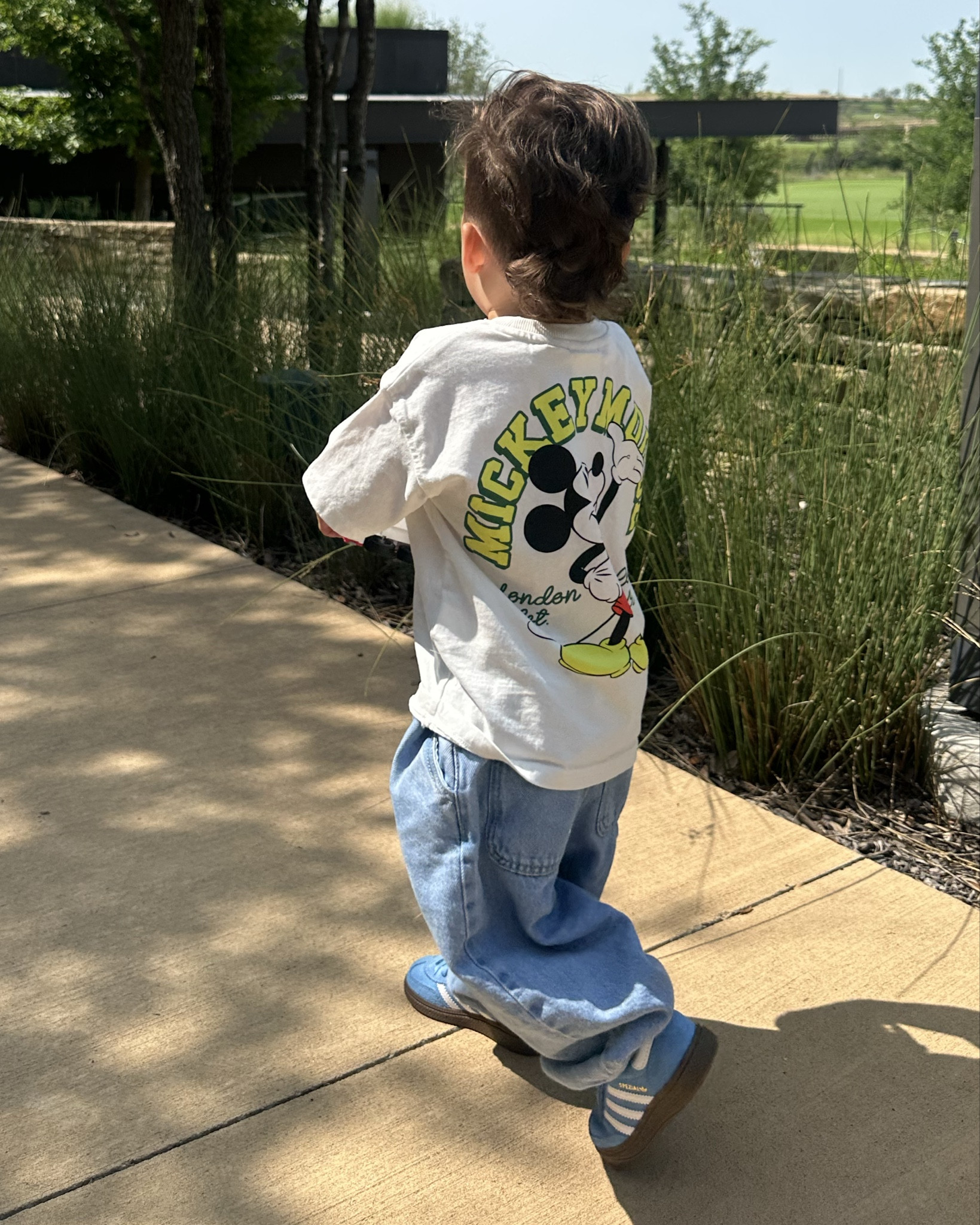   Toddler boy ootd with baggy jeans, adidas sambas, Mickey Mouse graphic tee. 

#LTKFindsUnder100 #LTKBaby #LTKKids