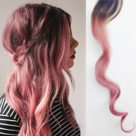 Rose Hair Clips Rose Hair Extensions Clip in Pastel Hair | Etsy | Etsy (US)