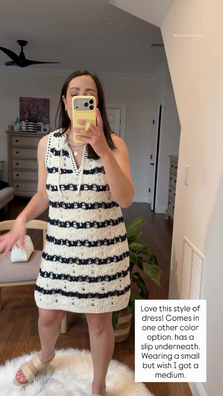 Love this style of dress! Comes in one other color option. has a slip underneath. Wearing a small but wish I got a medium.  @target @targetstyle