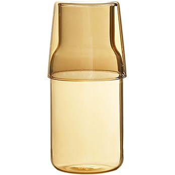 Amazon.com: Sizikato 15 Oz Clear Glass Bedside Night Water Carafe with Tumbler Glass. : Everythin... | Amazon (US)