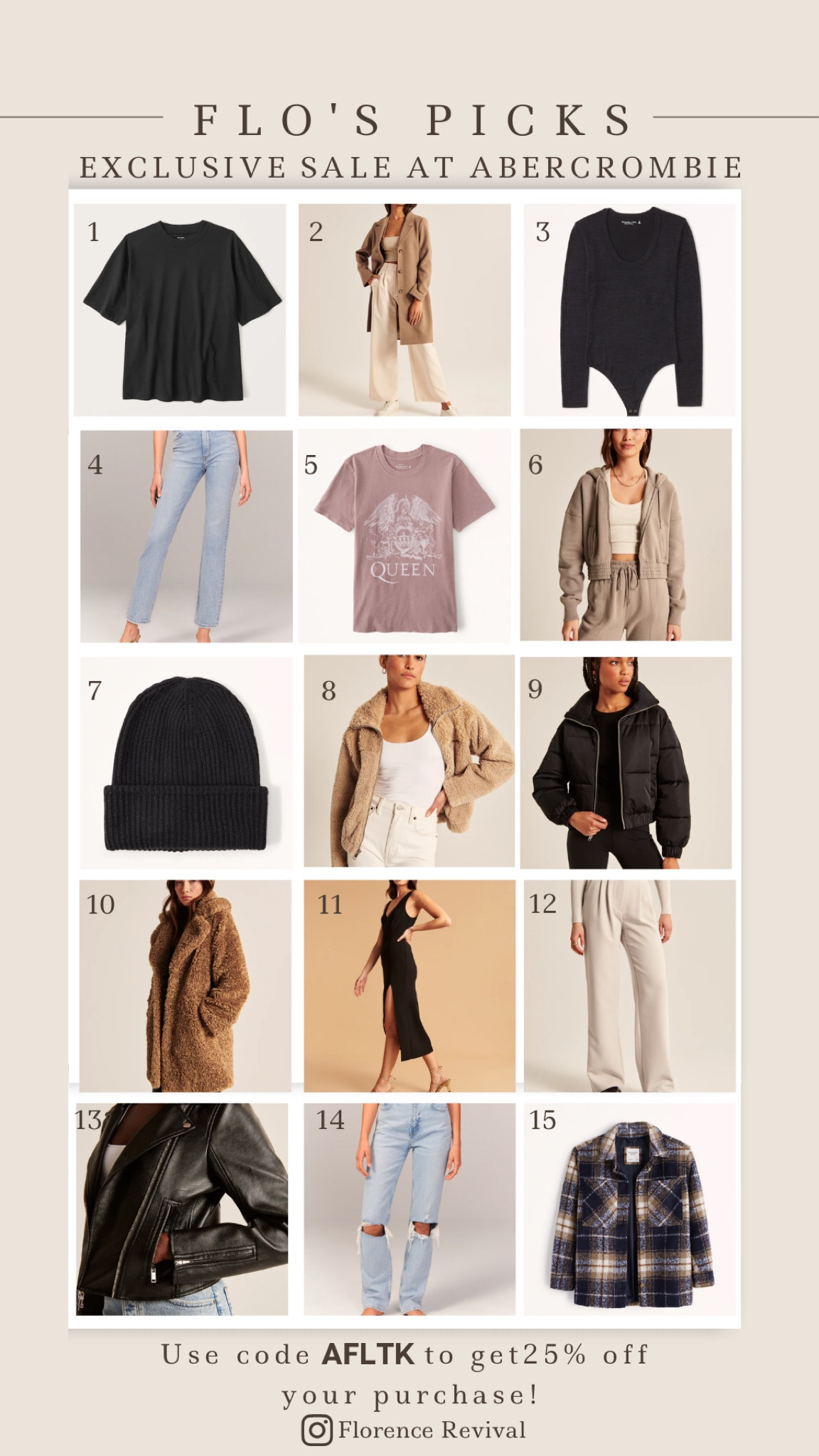 You know that I buy most of my clothes from Abercrombie. They’re having an exclusive sale right now just for LTK people! Make sure to apply code AFLTK when you check out for 25% off! 