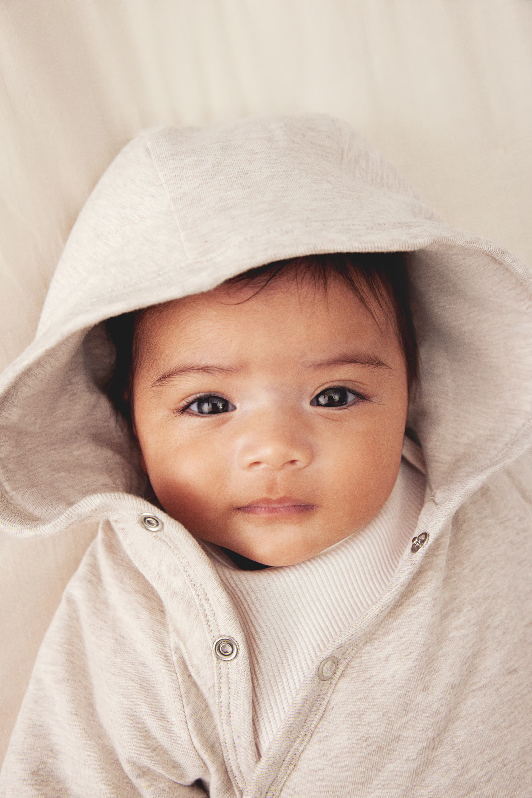 Padded jersey pramsuit - Long sleeve - Long - Beige - Kids | H&M GB | H&M (UK, MY, IN, SG, PH, TW, HK)