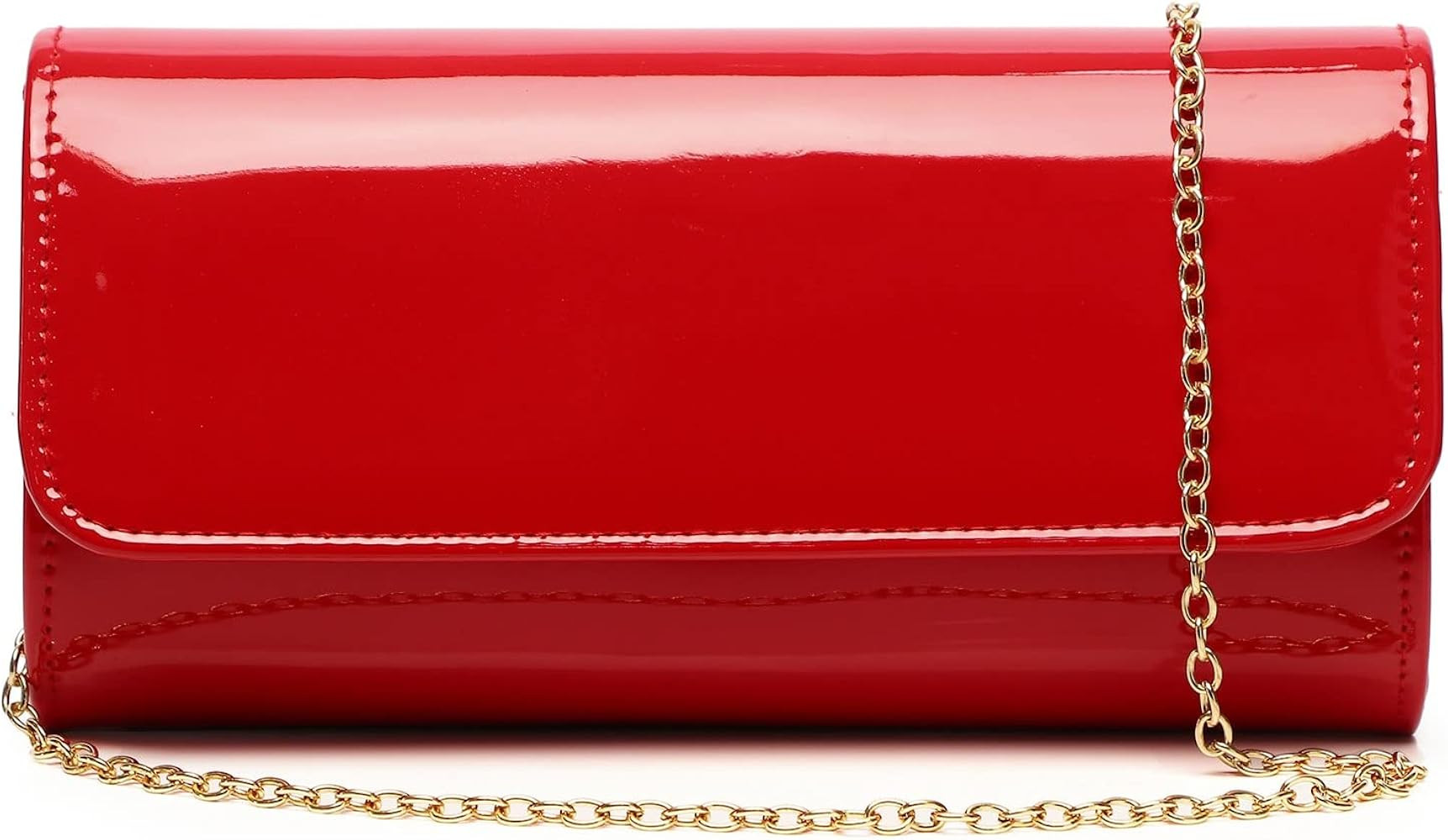 Patent Leather Envelope Clutch Womens Evening Handbag Stylish Shoulder Bag Purse for Christmas We... | Amazon (US)
