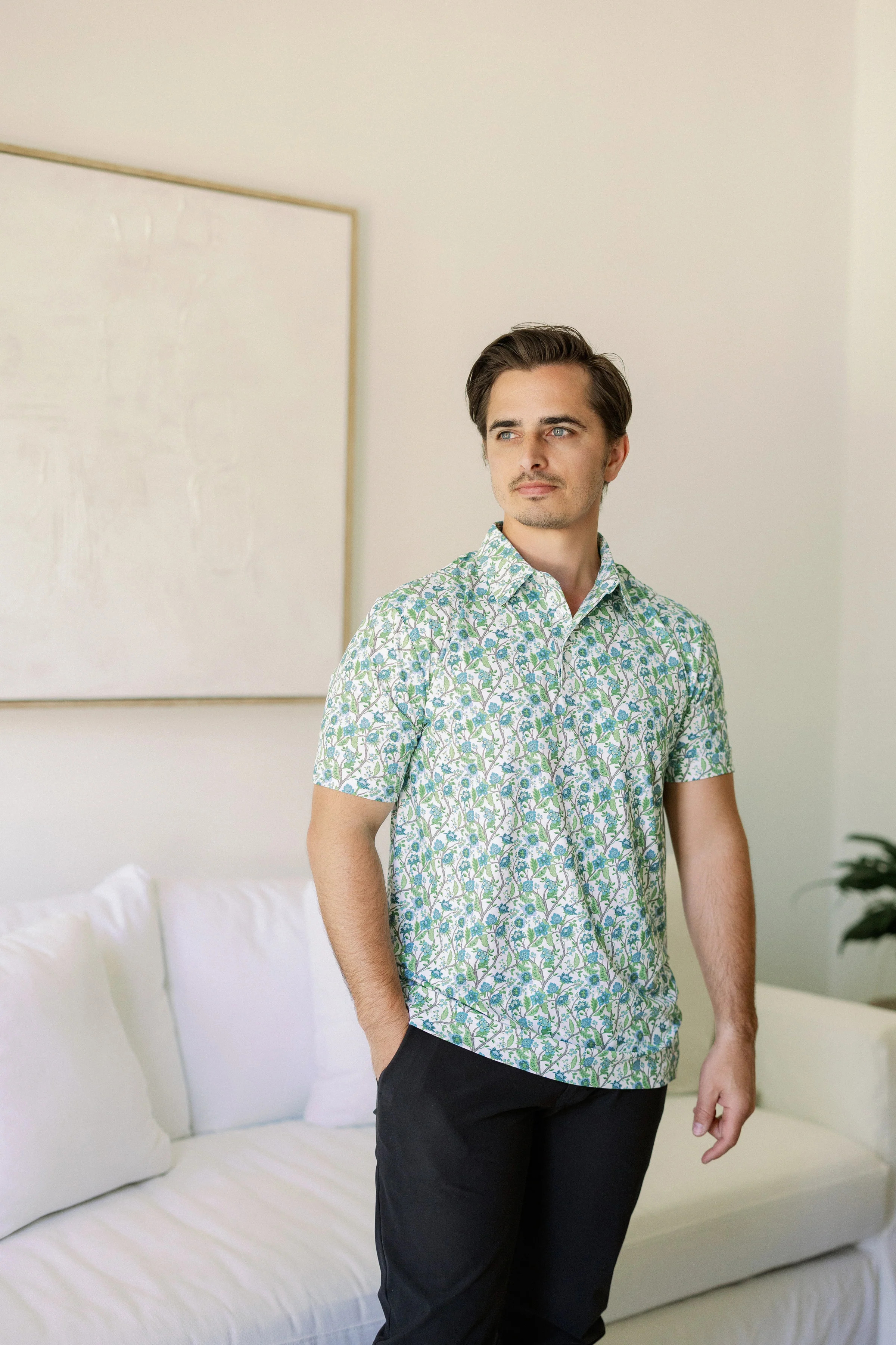 Cam Floral Men's Polo | Poppy Kids Co