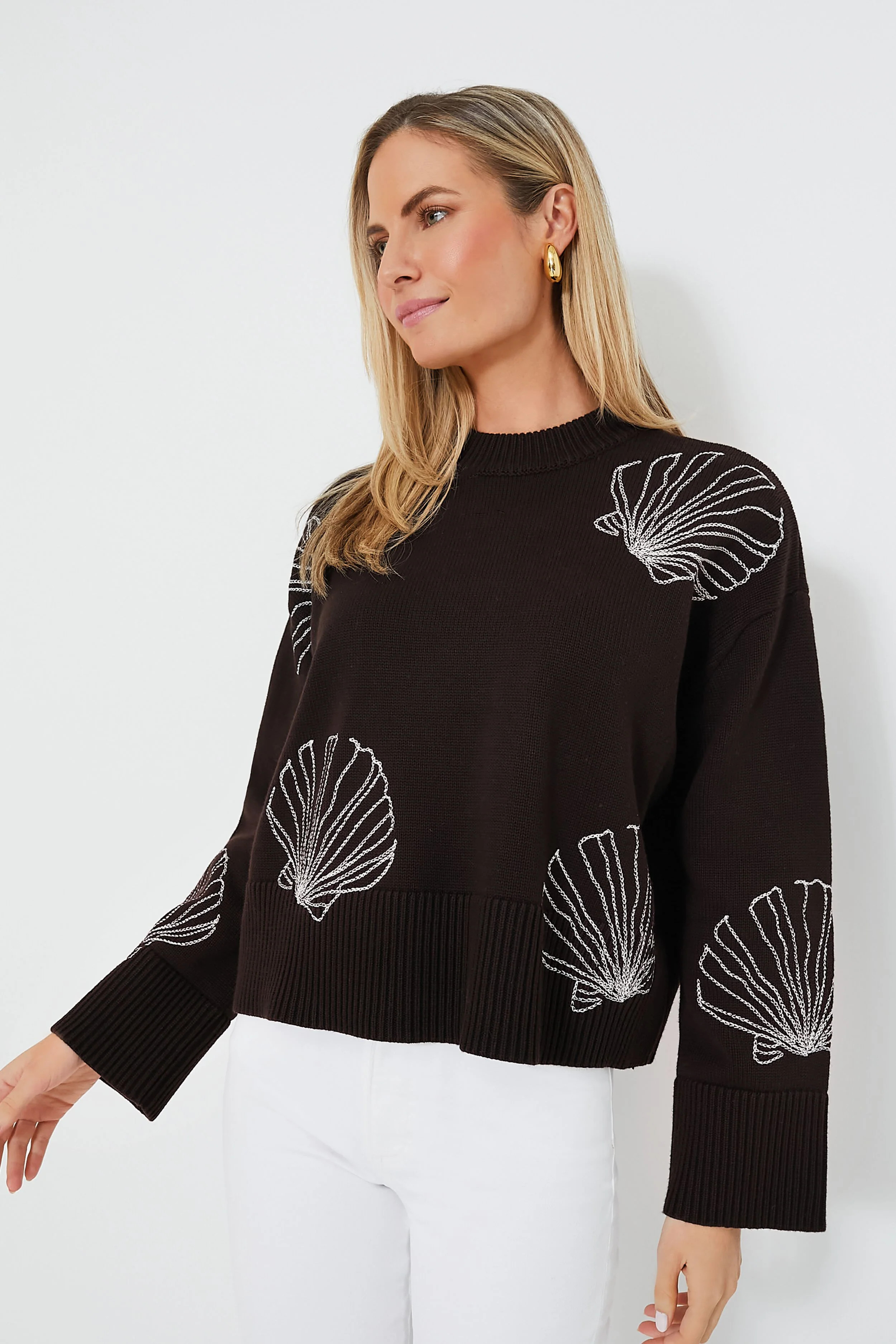 Chocolate Seashells Camille Sweater | Tuckernuck (US)