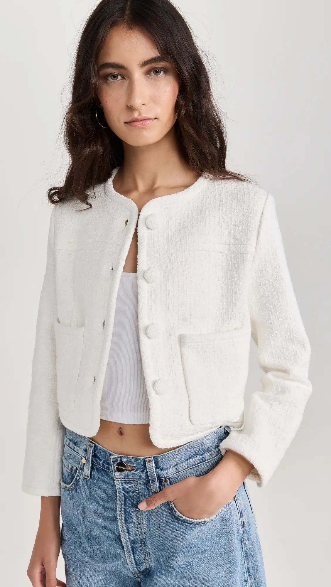 Proenza Schouler White Label Tweed Cropped Jacket | Shopbop | Shopbop