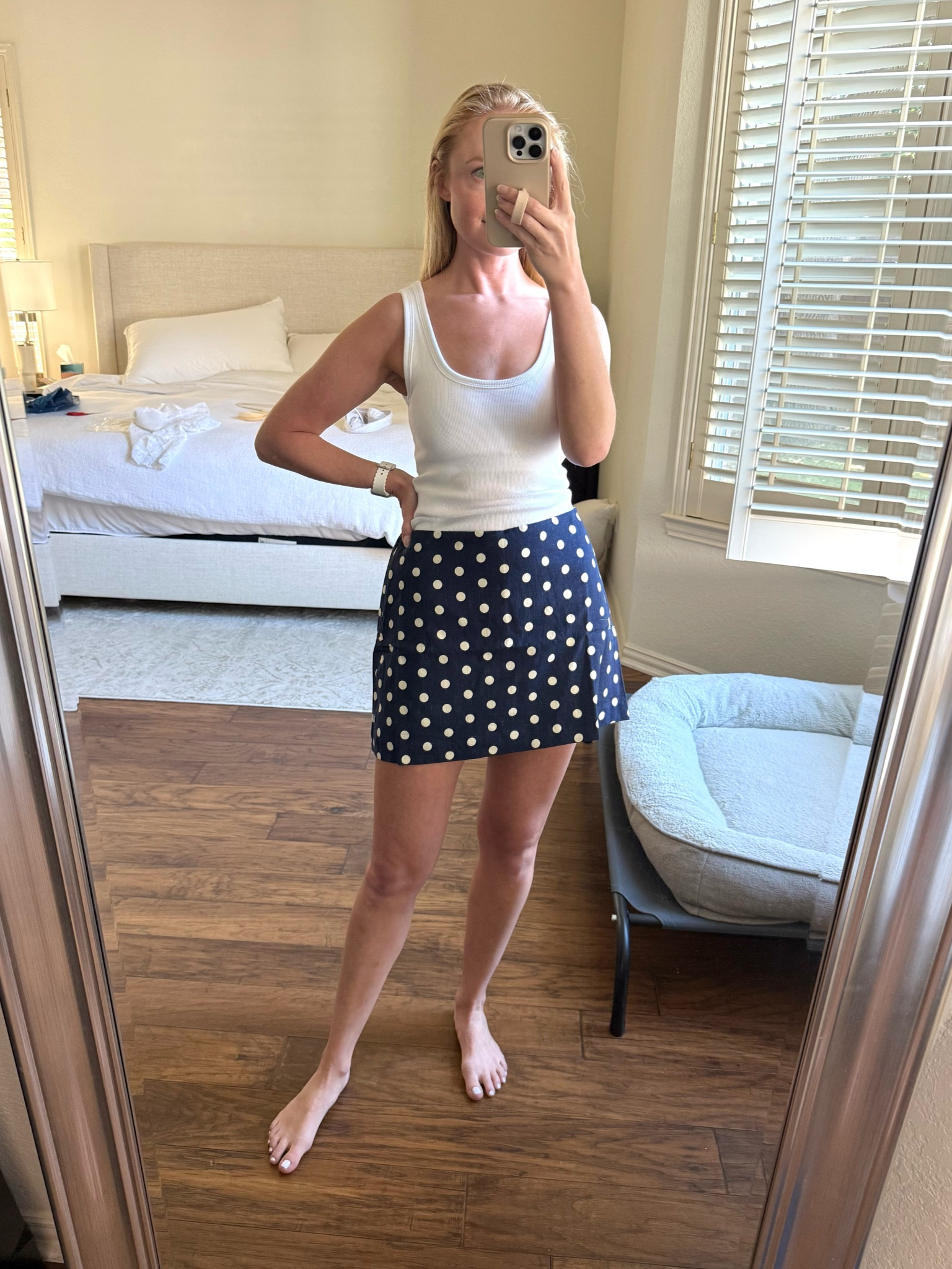 Loveeeee the polka dots on this skort!! Wearing an XS in skort and tank 

#LTKootd #LTKSeasonal #LTKPetite