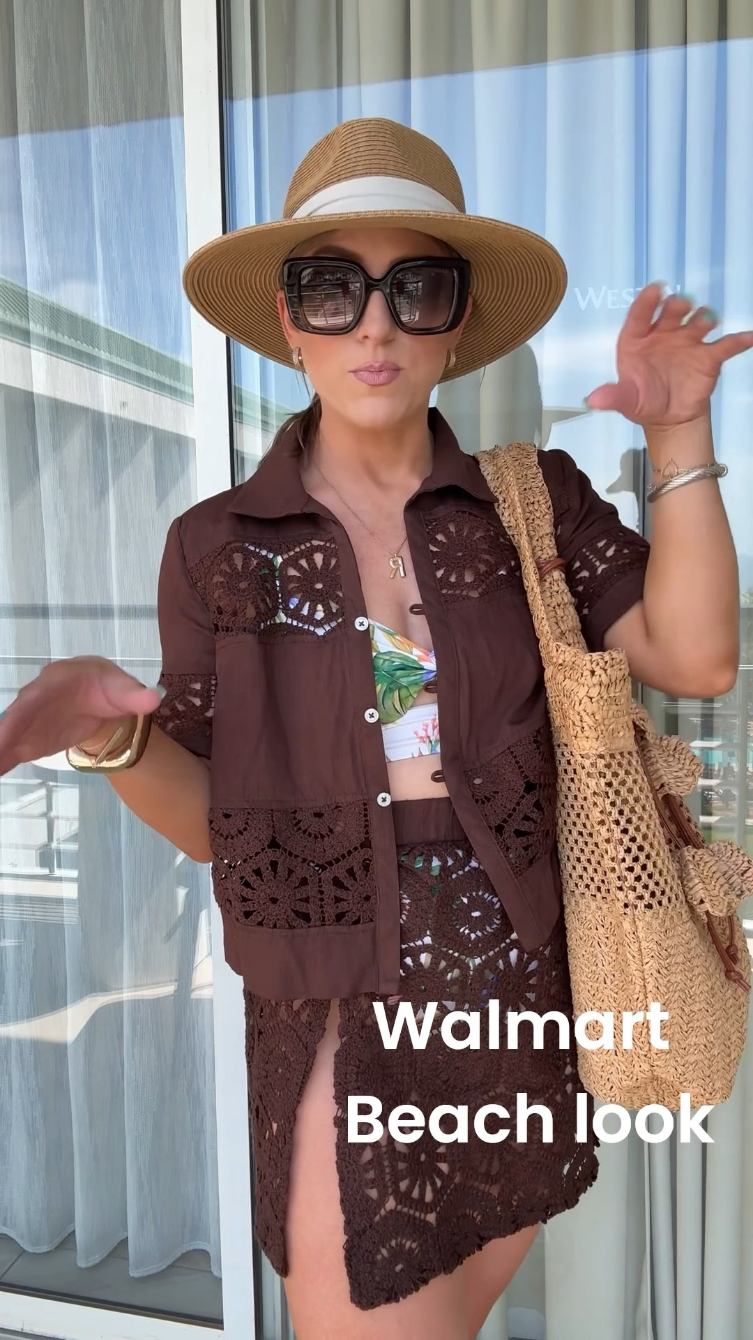 Beach OOTD but make it Walmart 😍🏝️
This whole beach look is from Walmart and I’m obsessed with how good their summer pieces are right now. The crochet set is so cute for vacation, the swimsuit looks way more expensive than it is, and these raffia accessories are giving full coastal boutique vibes.

Walmart has seriously been my go-to for affordable vacation outfits lately. So many good swimsuits, coverups, sandals, and beachwear that are perfect for trips, pool days, or summer weekends.

My hat is from Amazon, but everything else in this outfit is Walmart and SO good. I love finding pieces that look high-end but are still budget friendly.

Everything is linked in my LTK / shop if you’re packing for a beach trip, cruise, or summer vacation.

#walmartfashion #beachoutfit #vacationoutfit #walmartfinds #coastalstyle #beachstyle #affordablefashion #swimsuitstyle #summeroutfits #walmartstyle #vacationstyle #lookforless #momstyle #ltkstyle #ltkfashion #beachvacation #summerfashion #poolsideoutfit #walmartclothing #traveloutfit

#LTKPetite #LTKootd #LTKTravel