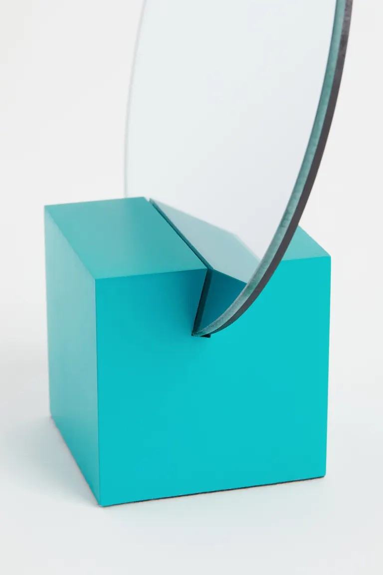 Small Mirror with Wooden Base | H&M (US + CA)