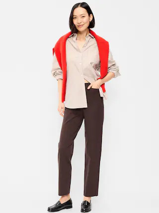High-Waisted Pixie Straight Pants | Old Navy (US)