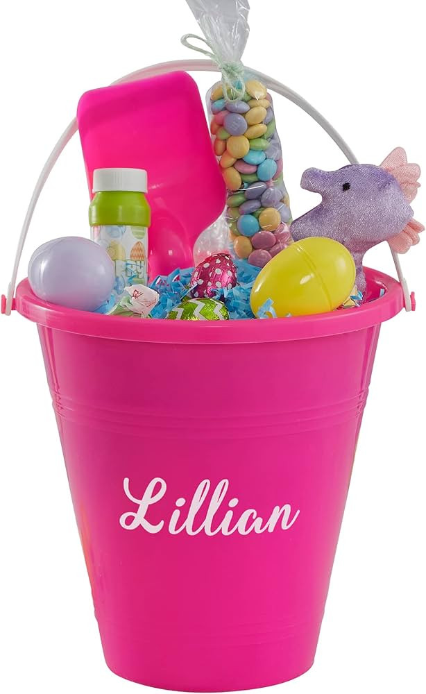 Personalization Universe Personalized Easter Sand Pail & Shovel- Pink | Amazon (US)